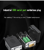 DB9 DB15 DB25 Connector D-SUB 9 15 25 Pin Male Female Plug RS232 RS485 Breakout Terminals 21-24 AWG Wire Solderless Connectors