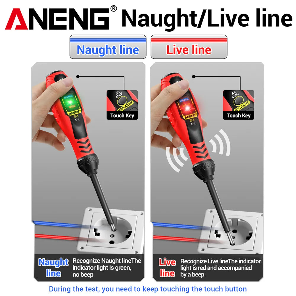 ANENG ST170 Clamp Meter Digital Multimeter Tester 500A AC Current AC/DC Voltage+B18 Highlight Voltage Tester Pen Electrician Set