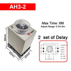 1 PC AH3-2 Time Relay AC/DC Universal Thick Stitch Power-on Delay Timer AH3-3 Time Set Range 0.1S-60m with Base DC12V24V AC220V