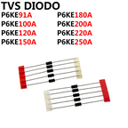 100PCS TVS DIODE P6KE91A P6KE100A P6KE120A P6KE150A P6KE180A P6KE200A P6KE220A P6KE250A