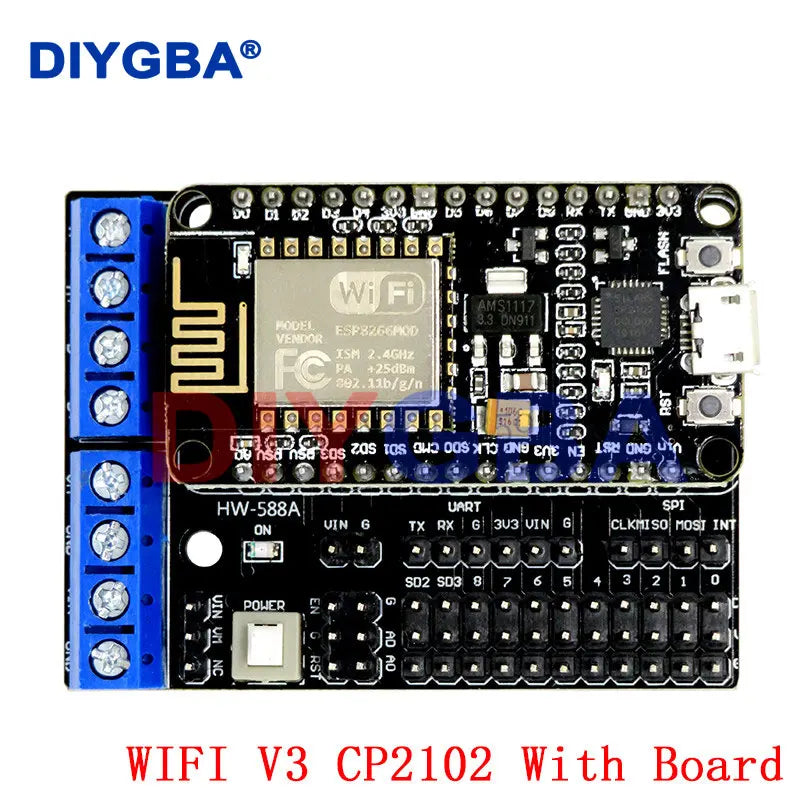 Node MCU Development Kit V3 CP2102 NodeMCU+Motor Shield Wifi Esp8266 Esp-12e diy rc toy remote control Lua IoT smart car L293D