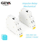 GEYA GIR Mechanical Impulse Relay Household Bistable Latching Auto Control Relay 16A 1NO 2NO Coil 230V AC 110V DC