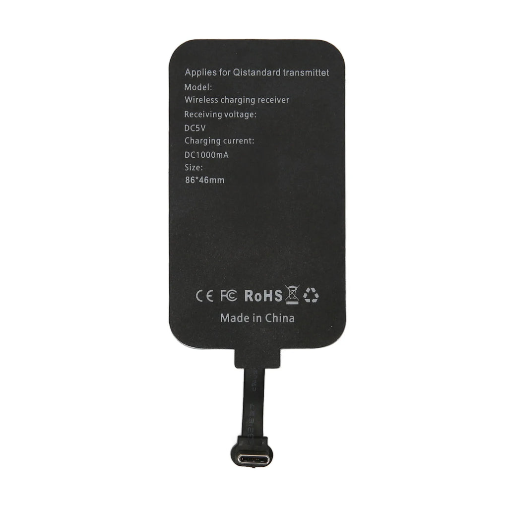 Protable Wireless Charger Adapter Receiver 10W Ultra Thin Type C Wireless Charging Patch with Magnetic Charging Cable for Phone