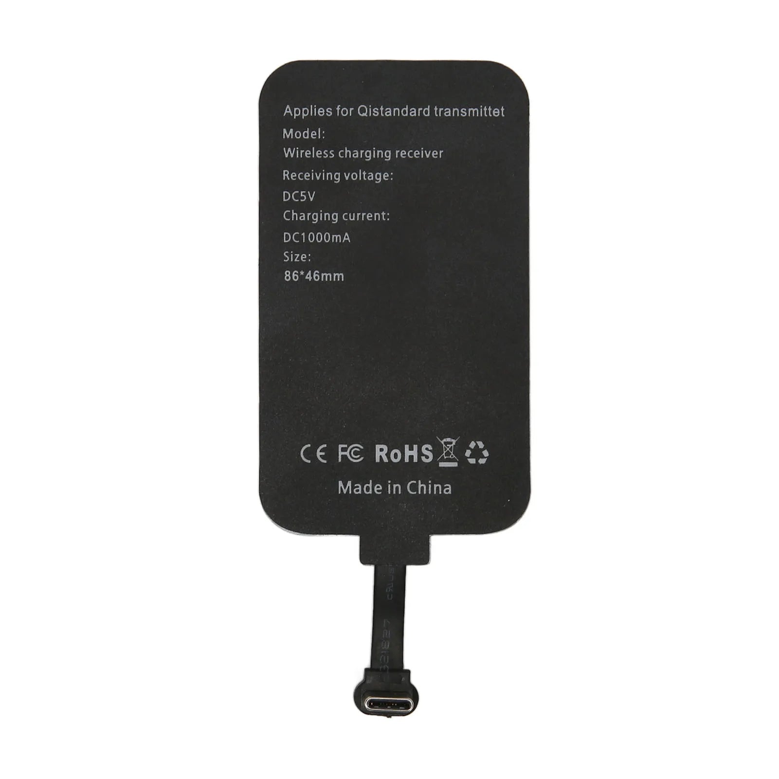 Protable Wireless Charger Adapter Receiver 10W Ultra Thin Type C Wireless Charging Patch with Magnetic Charging Cable for Phone