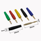 5pcs 2mm Banana Jack Plug Socket Stacked Male Female Insulated Terminal Block For Experimental Panel Testing Line Welded