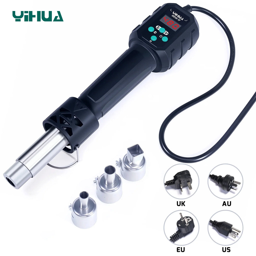 YIHUA Hot Air Gun Temperature Adjustable 8858-IV 700W Soldering Rework Welding Station LCD Digital Heat Gun BGA IC Solder Tools