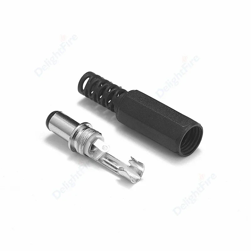12V 3A 5.5mm 2.1mm Plug Socket DC Connectors DC Power Socket Male Female Jack Screw Nut Panel Mount DC Power Adapter Connector