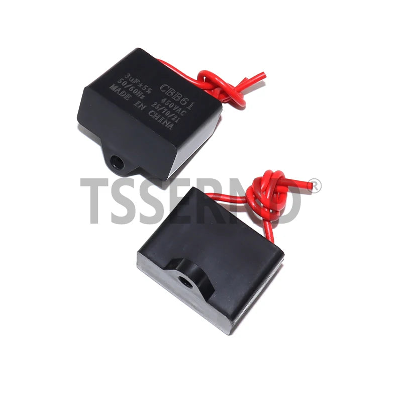 CBB61 Capacitor 450vac Fan Starting Capacitor 450V Fan Capacitors 1UF 1.2UF 1.5UF 2UF 2.5UF 3UF 4UF 5UF 6UF 10UF