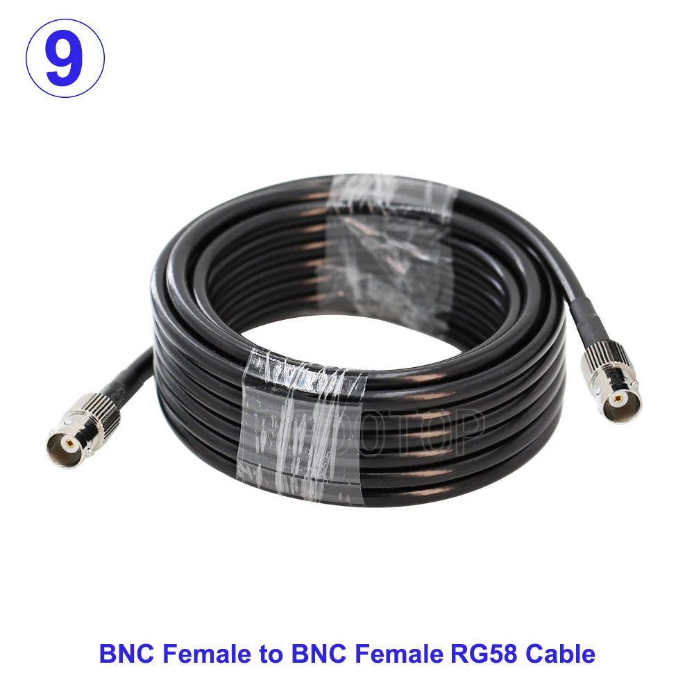 1Pcs RG58 BNC Male/Female to BNC Male/Female Connector 50 Ohm RG-58 RF Coax Coaxial Cable Wire Pigtail Jumper Extension Cord