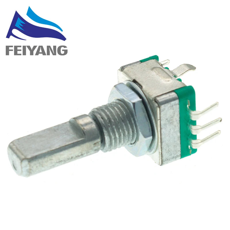 10pcs Rotary encoder,code switch/EC11/ audio digital potentiometer,with switch,5Pin, handle length 20mm