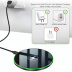 30W Wireless Charger for IPhone17 16 15 14 13 12 X XR XS Max 8 for Samsung S24 S23 S22 S10 S20 Note10 20 Xiaomi Huawei Phone