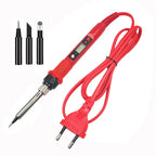80W Digital Electric Soldering Iron Set Kit 220V 110V Temperature  Adjustable LCD Display Solder Welding Iron Tool Tips