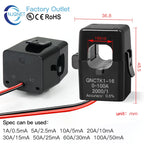 Split Core Current Transformer CT QNCTK1-10 5A 5mA 5A 2.5mA 2000 1 1000 QNCTK1-16 100A 50mA 100A 40mA Clamp Current Sensor