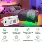 SP108E Wifi SPI Pixel LED Controller DC5-24V for WS2812B WS2811 WS2815 Addressable Pixel LED Strip Lights Max 2048 Pixels