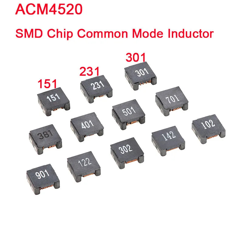 10Pcs/5pcs ACM7060 ACM4520 ACM9070 ACM1211 101 102 501 152 231 301 381 401 701 901 222 202 SMD Chip Common Mode Inductor Filter