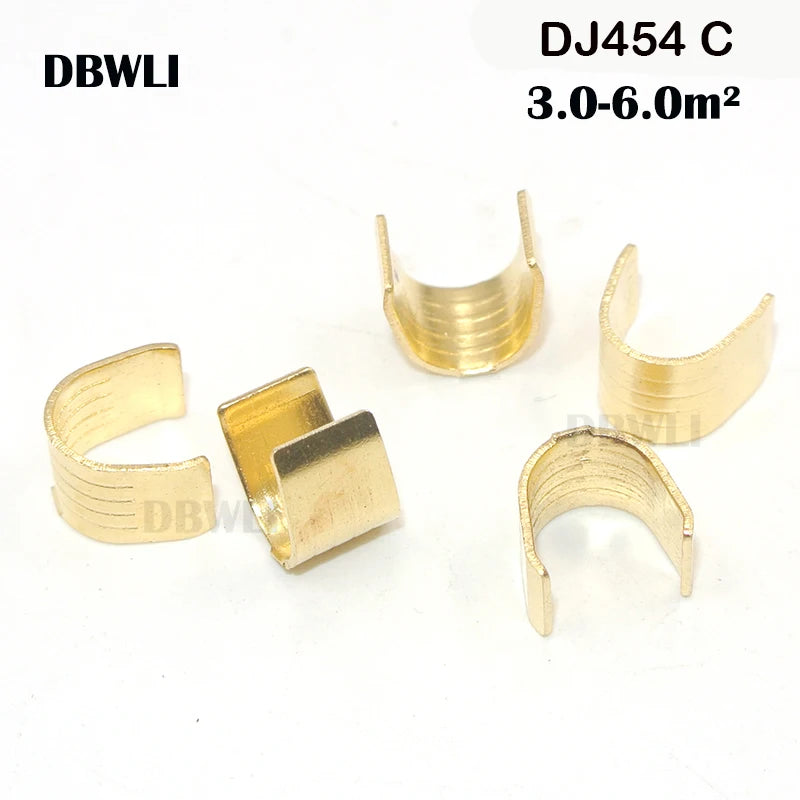 100/200/500/Pcs  U-Shaped Copper Wire Crimps H62 Brass Wire Buckle  Fascia Butt Terminal Quick Connect 454TABC 452 453 0.2-10mm2