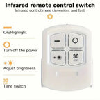 Dimmable LED Under Cabinet Light with Remote Control Battery Operated LED Closets Lights Wardrobe Bathroom Lighting Night Light