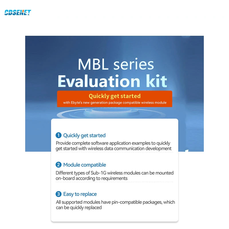 CDSENET E07-900MBL-01 New Generation Test Board E07-900M10S Development Evaluation Kit 850-931MHz CC1101 10dBm