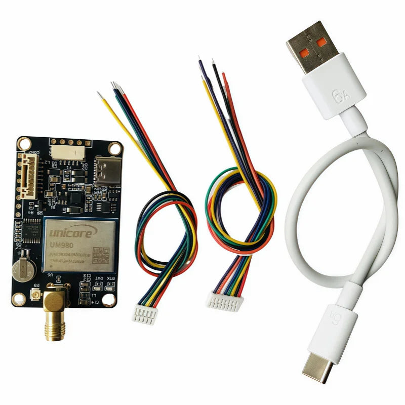 RTK UM980 High Accuracy Multi-Frequency Unicore GNSS Module VS F9P with Antenna for GPS Base Station RTK Receiver Board OEM
