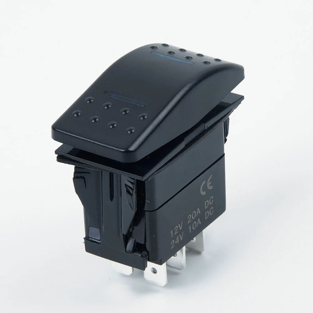 1X Rocker Switch 7Pin DPDT ON-OFF-ON 2 LED Rocker Switch Car Truck Marine Universal 12/24V Interior Car Controls Accessories