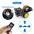 LAFVIN Smart Robot Car for Arduino 2WD Chassis Robot Car Kit With Ultrasonic Module, L298N Driver Board, Remote, IR Control