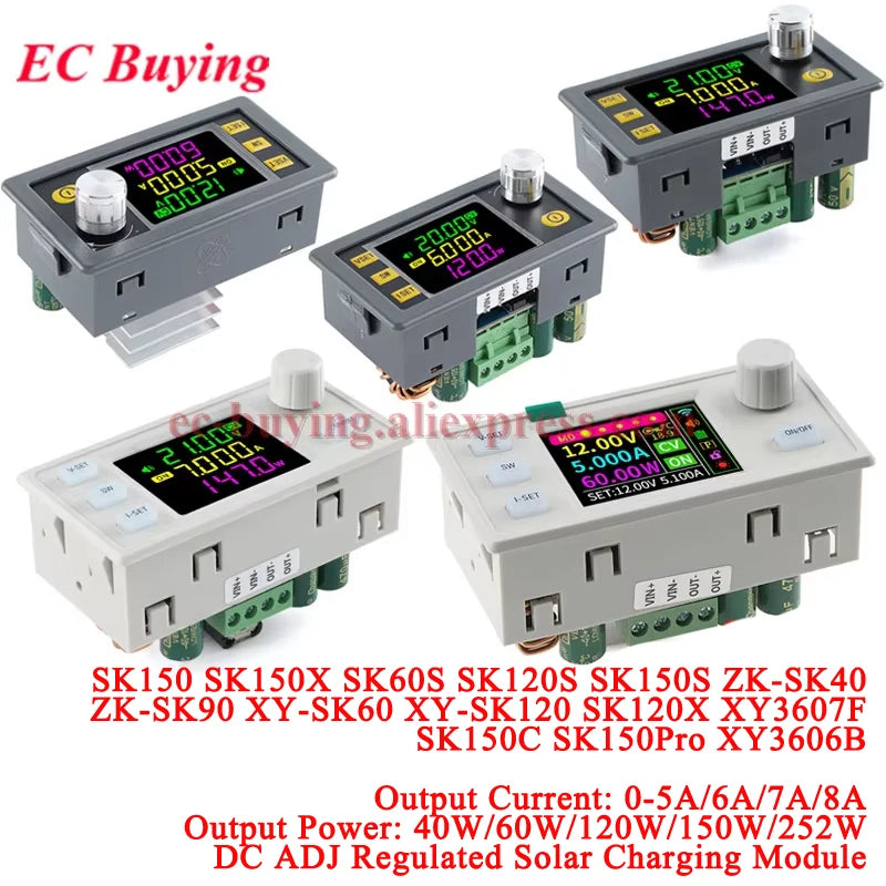 SK150 SK120 SK60 SK150S Buck Boost Converter 150W 120W 60W CNC CC CV MPPT Power DC Adjustable Regulated Solar Charging Module