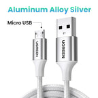 Ugreen Micro USB Cable 2A Nylon Fast Charging USB Cable for Samsung Xiaomi HTC USB Charger Data Cable Mobile Phone Cable
