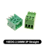5Set 15EDG 2.54mm PCB Seal Screw Terminal Block 2 ~ 12 Pin KF15EDG Female Socket Pin Header Wire Connector +2.54 Male Plug 9P