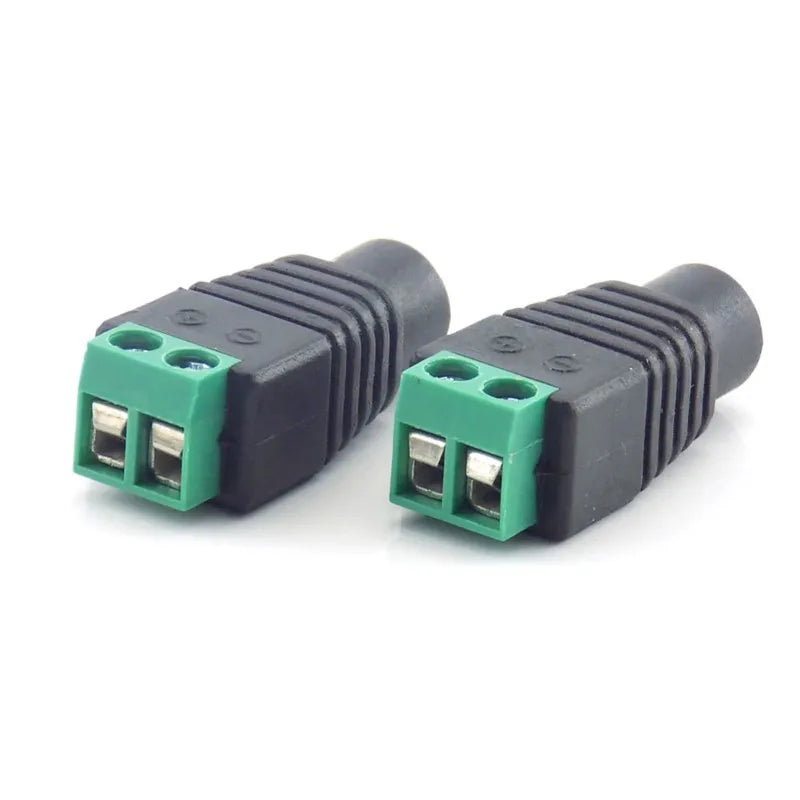 2/5/10pcs 12V DC BNC Male Female Connector Coax CAT5 Video Balun Adapter Plug For Led Strip Lights CCTV Camera Accessories B5