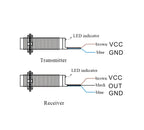 M12 Waterproof Laser Photoelectric Beam Sensor Switch 20 Meters Distance NPN PNP Output
