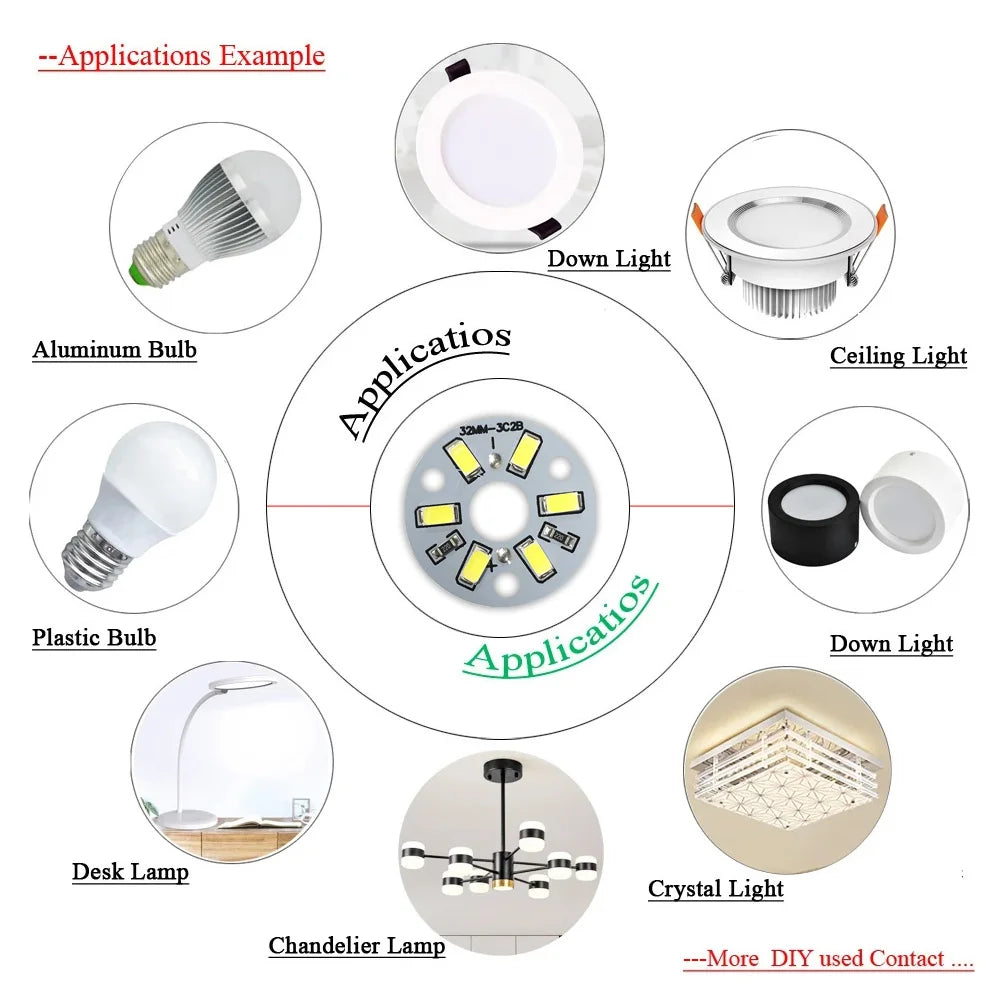 High Quality LED Light Board 12V 3W Natural Warm White Dia 32MM SMD 5730 Chips For DIY Bulb Circular Transformation Light Source