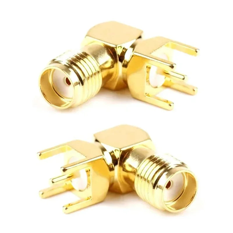 5/20Pcs SMA Female Thru Hole Plug SMA-KWE PCB Mount 90 Degree Right Angle Connector RF Adapter SMA Connector