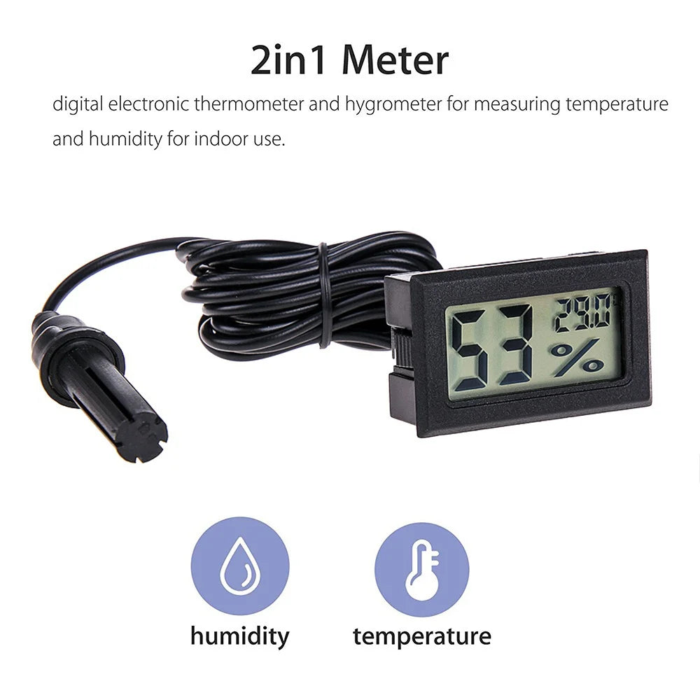 Mini LCD Digital Thermometer Hygrometer High Precision Household Humidity Gauge Incubator Aquarium Humidity Temperature 1PC