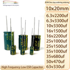 10x20 6.3v2200uf 6.3v3300uf 10v3300uf 16v1500uf 16v2200uf 25v1000uf 25v1500uf 35v1000uf 35v680uf 50v470uf 63v330uf Capacitor