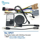Pinmany Car Radio Cable OPC7 16-pin Power Wire Harness Adapter with CAN Bus Decoder for Opel Adam Insignia Astra K Corsa E