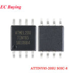 20Pcs/1pc ATTINY85 ATTINY85-20SU ATTINY SOIC-8 8KB 20MHz 8Bit Microcontroller SMD IC Chip ATTINY44A-SSUR ATTINY13A-SSU ATTINY10