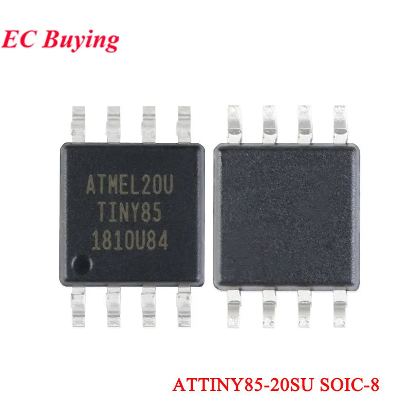 20Pcs/1pc ATTINY85 ATTINY85-20SU ATTINY SOIC-8 8KB 20MHz 8Bit Microcontroller SMD IC Chip ATTINY44A-SSUR ATTINY13A-SSU ATTINY10