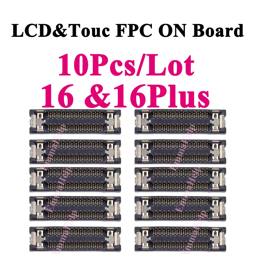 10Pcs LCD Display Touch FPC Connector for iPhone 17 17Pro 16 15 14 Pro Max Motherboard Logic Board Screen Plug Replacement