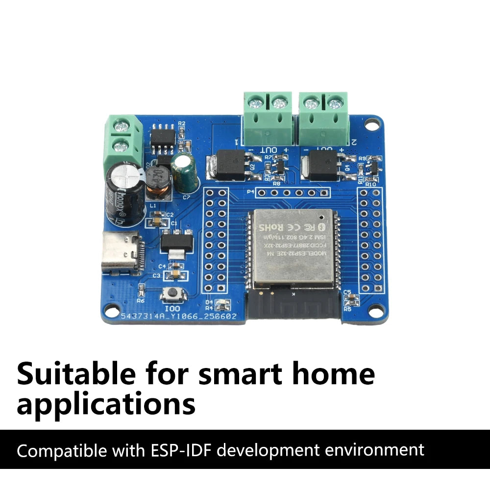 DC 5-60V 2/4 Way Mos Switch Module On-Board Esp32-32E Module Wifi Bluetooth ESP Development Board Type C