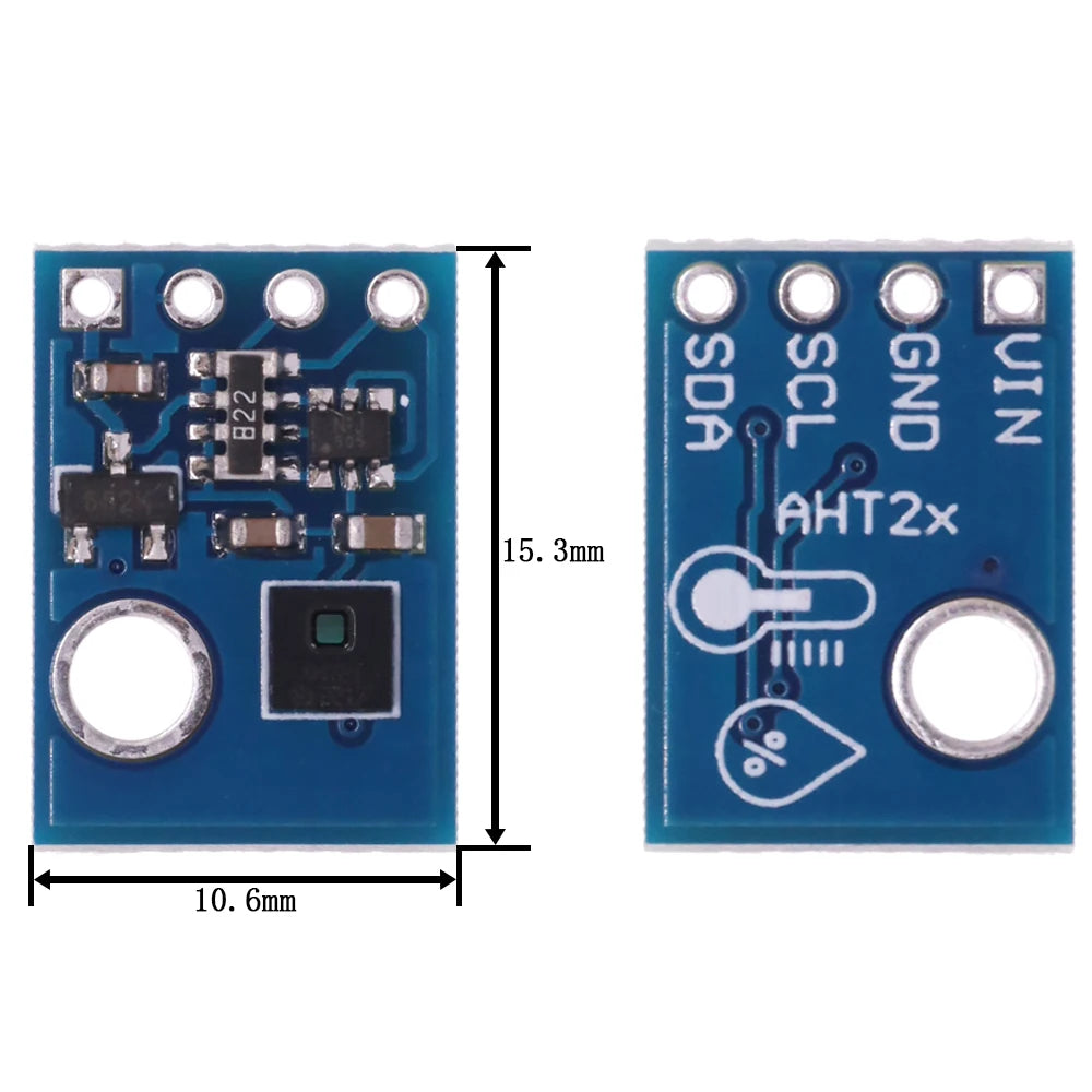 AHT10 AHT20 AHT21 High Precision Digital Temperature and Humidity Sensor Measurement Module I2C Communication Replace SHT20