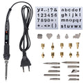 JCD 80W Engraving Pen Electric Soldering Iron Wood Burning Kit Flipping Word Embossing Pyrography Tool Craft 28PC TIP Set 908S