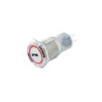 16/19/22mm metal Key rotary push button 2/3 position latching knob Switch Press Button rotary Rotate LED light rotation IP65