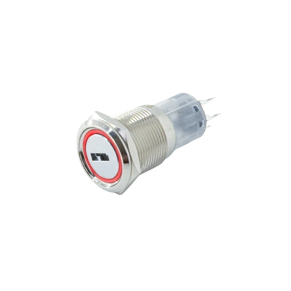 16/19/22mm metal Key rotary push button 2/3 position latching knob Switch Press Button rotary Rotate LED light rotation IP65