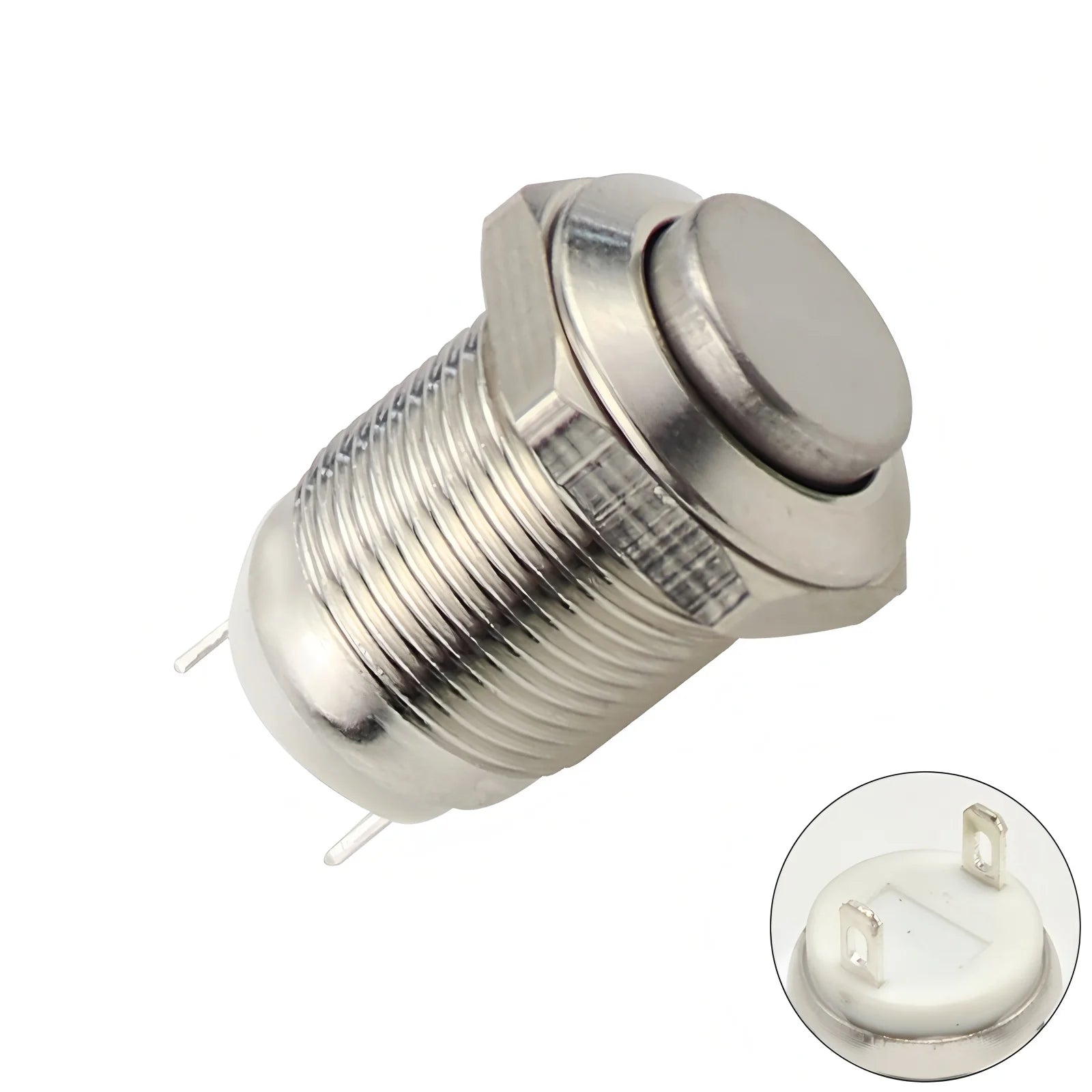 12mm Metal Button Switch Waterproof 1NO 3A High Head Momentary Suitable for Doorbells Car Start Horns Computer Automatic Reset