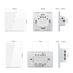 Melery Matter over WiFi Smart Light Wall Switch Touch Sensor Glass Panel Remoted Google/Apple Home Siri Alexa Homekit Smarttings