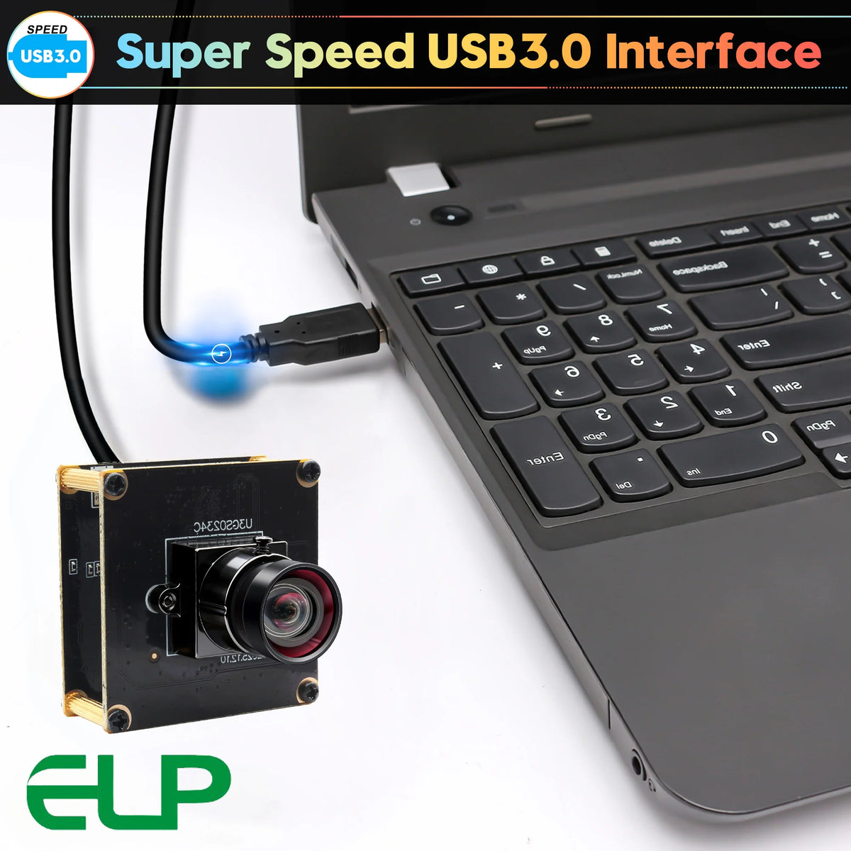 ELP 1200P 2.3MP Global Shutter USB 3.0 Camera Module High Speed 120fps 200fps Color Webcam UVC Plug and Play Industrial Camera