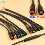 1-20pcs M8 Core Female Male Julet Electric Ebike Butt Plug Connector Cable 2/3/4/5/6 Pin Signal Sensor Waterproof Scooter Wire