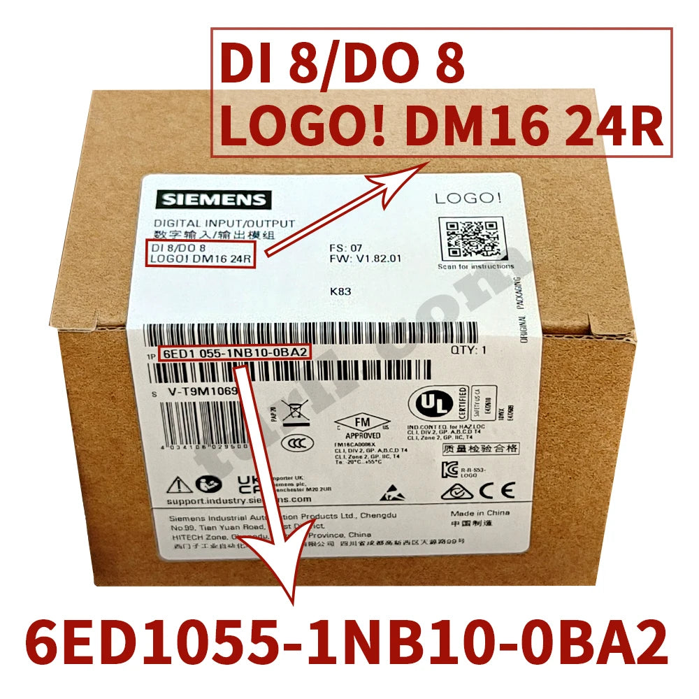 SIEMENS PLC logo, 6ED1052-1MD08/1CC08/1FB08/1HB08/0BA2, 6ED1055-1FB00/1MB00/1MA00/1MM00/1NB10/1FB10-0BA2, Original Brand New