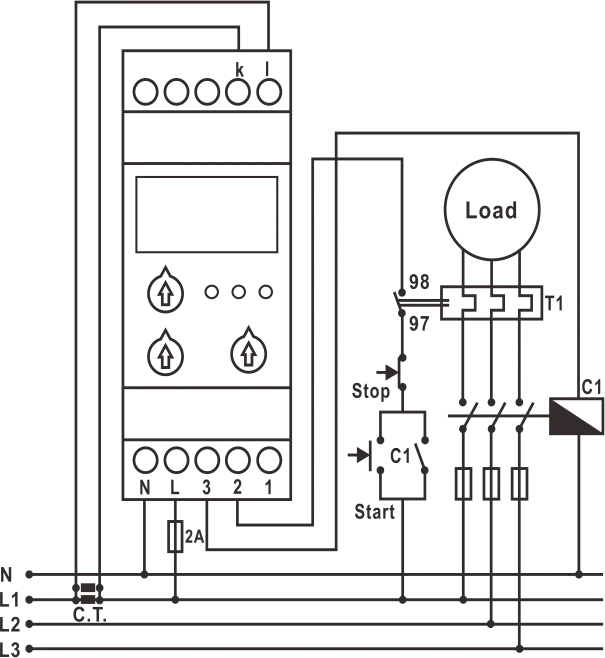 Samwha-Dsp DAKR-XXD Digital Single Phase Auto Reset Overload Relay