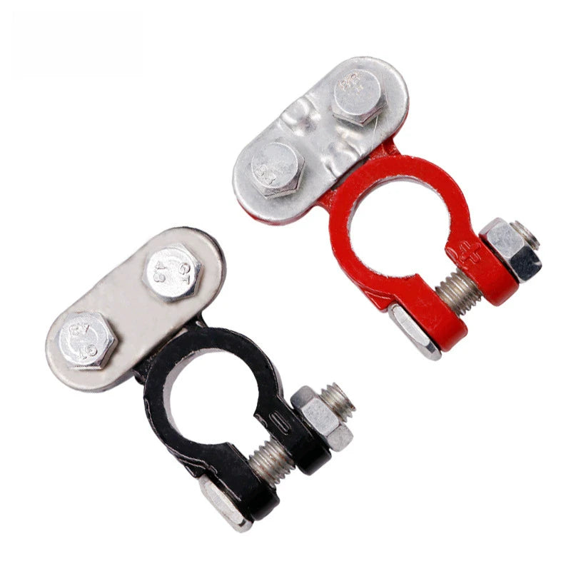 2Pcs Car Battery Terminal Connectors Quick Release Disconnect 12V 24V Positive Negative Battery Cable Ends for SAE/JIS Type Car